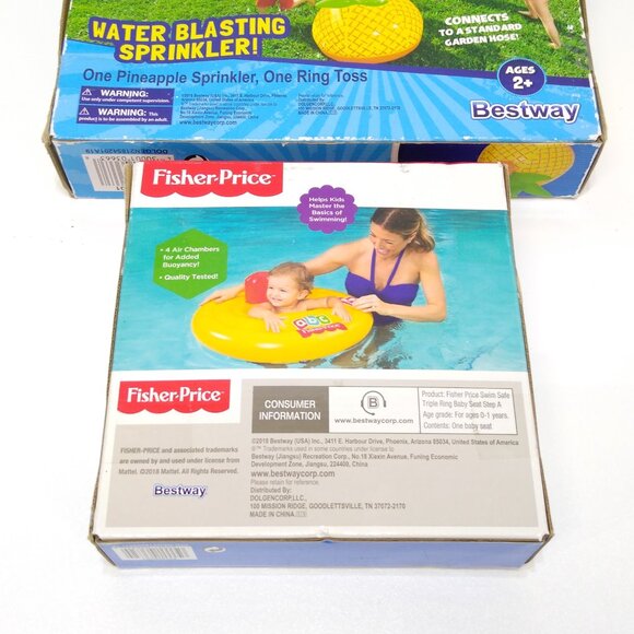 Best Way H20 Go! Water Blasting pineapple Sprinkler & Baby Seat Floaty NWT - Picture 4 of 7